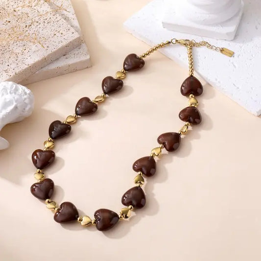 Collier AREMIS MARRON