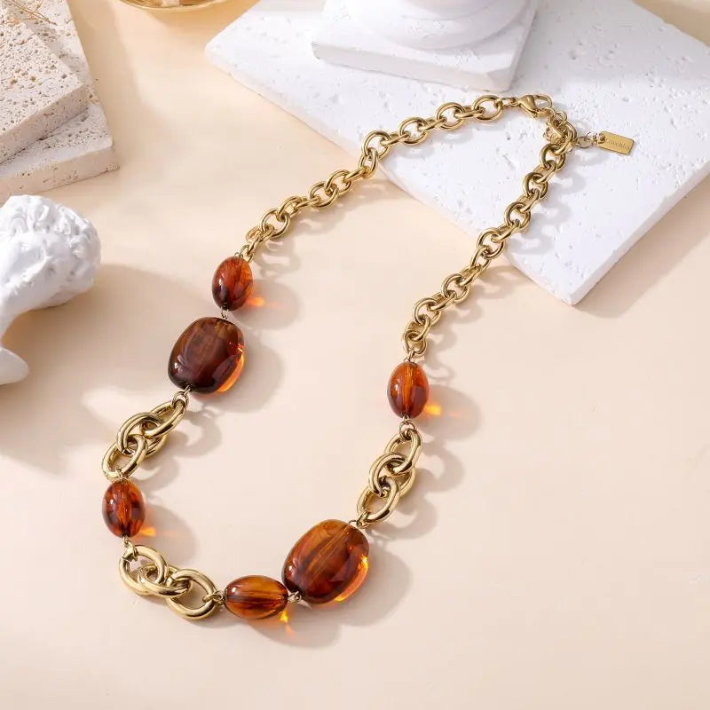 Collier HINDA AMBRE