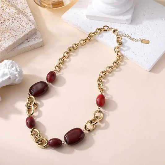 Collier HINDA BORDEAUX