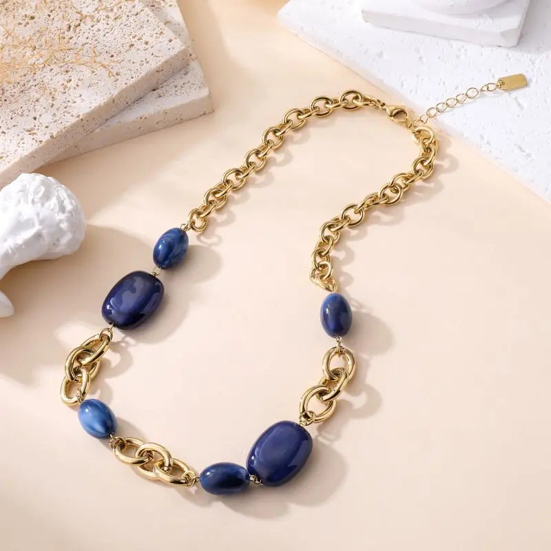 Collier HINDA BLEU