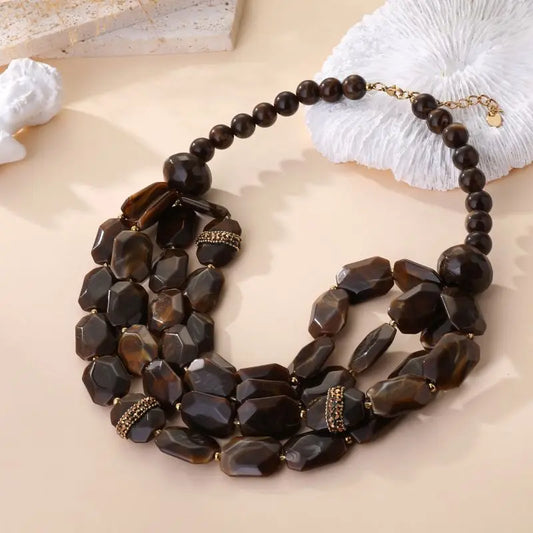 Collier JENNAH marron