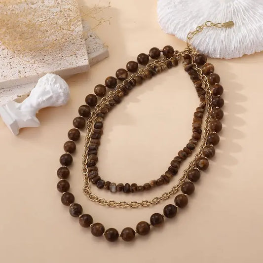 Collier SHOLA marron