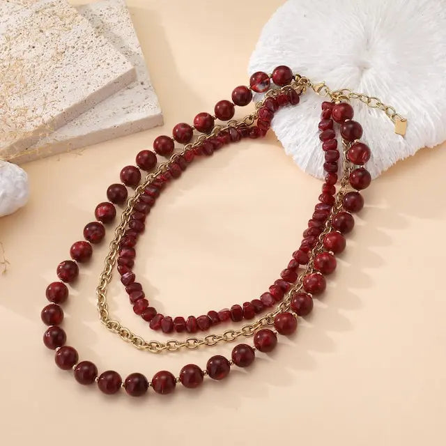 Collier SHOLA rouge