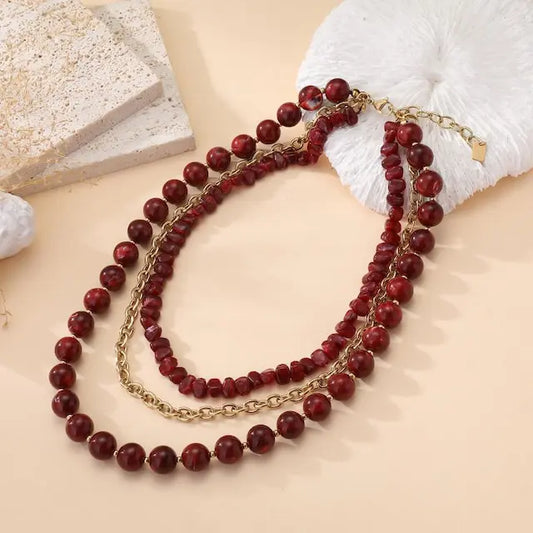 Collier SHOLA rouge